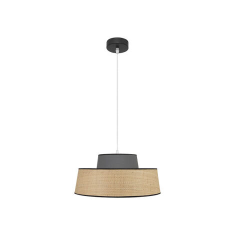 FABRILAMP Lampe suspendue gris naturel modèle Jia 1lit Dimmable