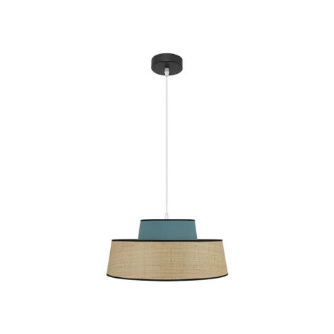 FABRILAMP Lampe suspendue orientable modèle Jia 1Light Naturel/turquoise