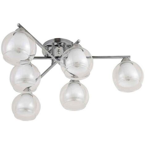 FABRILAMP MAKALU lampada da soffitto cromata a 6 luci