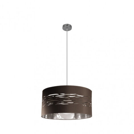 FABRILAMP Mist Pendelleuchte 1xE27 Braun Chrom Silber 40D