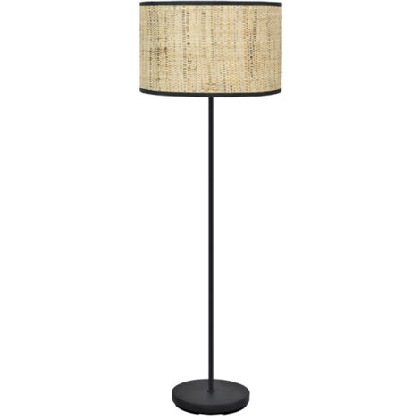 FABRILAMP Natasha 1xe27 Schwarz/Kastanie Wohnzimmerboden 163x40x40 Cm