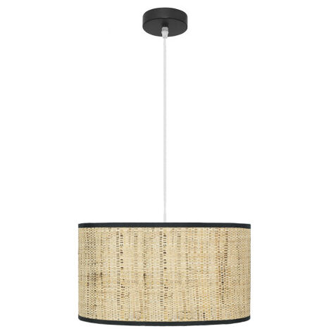 FABRILAMP Natasha Ciondolo 1xe27 Nero/Tan Regx40x40 Cm