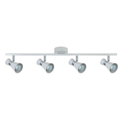 FABRILAMP Neu MAXIMO Bad-Lichtleiste 4 Strahler, weiß-chrom