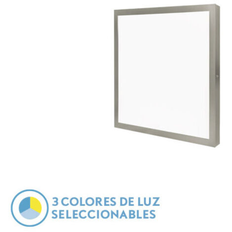 FABRILAMP Panel Llano 36w 3000k-4000k-6500k 3,8x40x40 Cm Niquel 3600lm