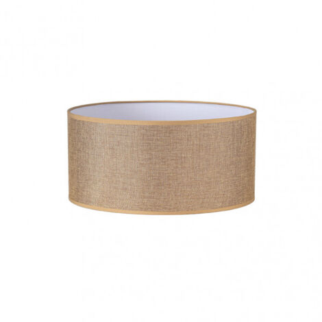 FABRILAMP - Pantalla Cilindrica Jin E27 Marron 40Dx40dx21h Cm Tejido Saco-yute - FAB 176234002