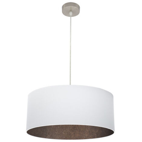 FABRILAMP Pendelleuchte Tatiana 1xe27 Nickel/Weiß-Oxid Regx50x50 Cm