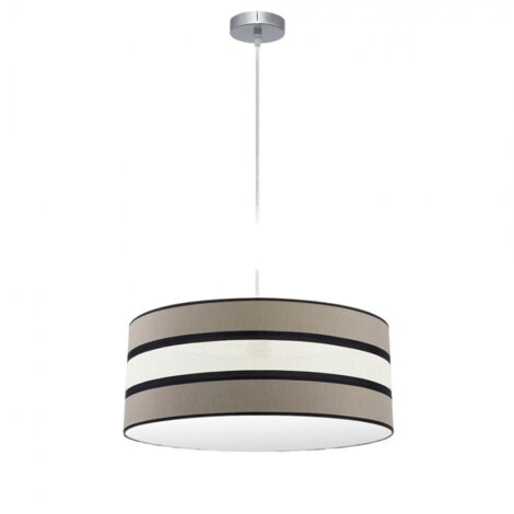 FABRILAMP Pendentif bicolore 3Lights Modèle Taupe/beige Karla