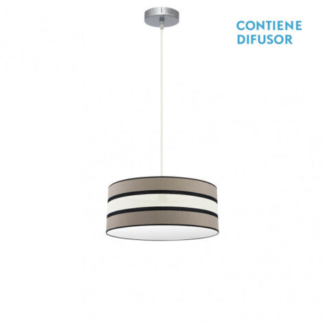 FABRILAMP Pendentif bicolore en taupe/beige Modèle Karla