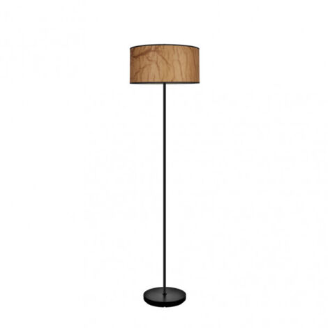 FABRILAMP Pie de Salon PERGAMINO con metal color negro modelo Papiro