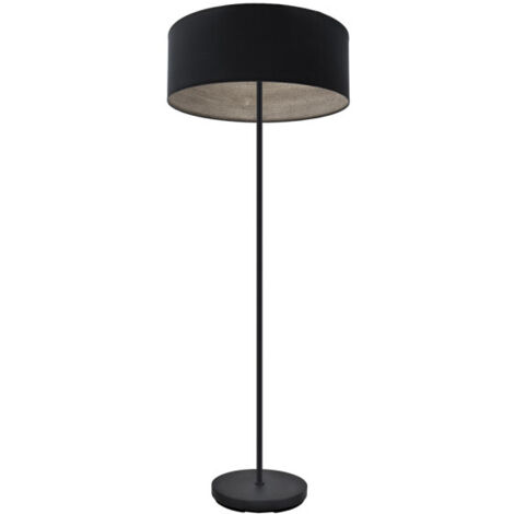 FABRILAMP Pie Salon Tania 1xe27 Negro/Negro-Madera Gris 162x40x40 Cm
