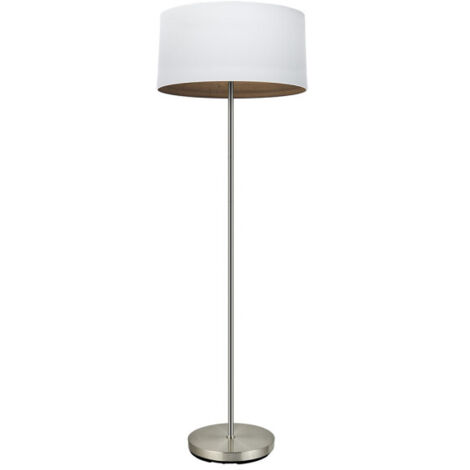 FABRILAMP Pie Salon Tatiana 1xe27 Niquel/blanco-mad.Oscura 162x40x40 Cm