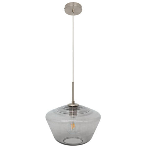 FABRILAMP Pinap Pendant 1xe27 Nickel/Smoke Regx30x30 Cm