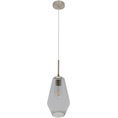 FABRILAMP Pinap Pendelleuchte 1xe27 Nickel/Rauch Regx17x17 Cm
