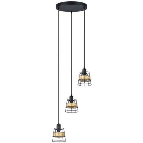 FABRILAMP Plafon Burano 3xe14 Forja/ratan Regx25x33 Cm