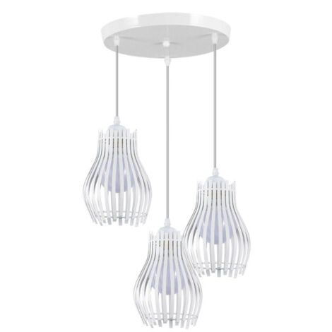 FABRILAMP Plafon Ragusa Blanco 3xe27 Regx36x36cm