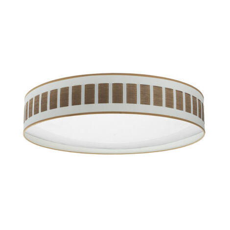 FABRILAMP Plafonnier 96w Ivanna Blanc-bois foncé 7488lm 3000k,4000k,6500k 14x60x60 Cm