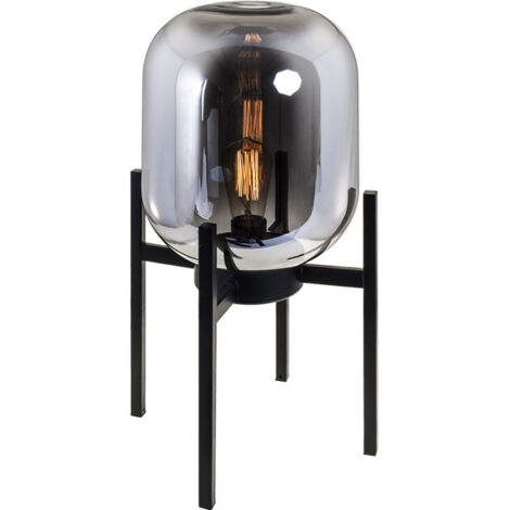 FABRILAMP Sobremesa Murilo 1xe27 Negrocristal Metalizado 50x28x28
