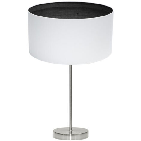 FABRILAMP Sobremesa Tatiana 1xe27 Niquel/blanco-mad.Negra 63x30x30 Cm