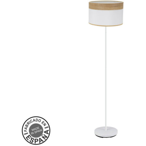 FABRILAMP Sol Salon Cloe 1xe27 Blanc/blanc/bois clair 162x40x40 cm