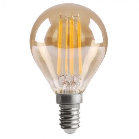 FABRILAMP Sphärische Glühbirne 7x4,5d 4w 380lm E14 Amber 2700k
