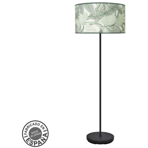 FABRILAMP Stehleuchte de Stehleuchte Moda 1xe27 Schwarz/grünes Blatt