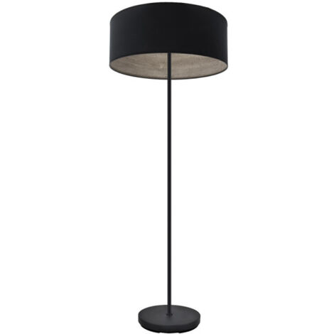 FABRILAMP Tania 1xe27 Schwarz/Schwarz-Holz Grau Boden 162x40x40 Cm