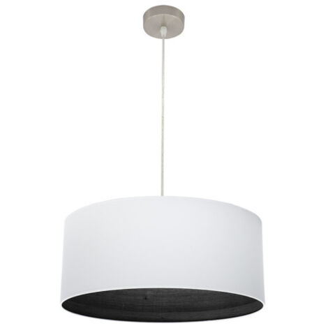 FABRILAMP Tatiana Pendant 1xe27 Nickel/blanc-mad.black Regx50x50 Cm