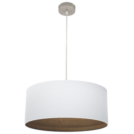 FABRILAMP Tatiana Pendelleuchte 1xe27 Nickel/weiß-mad.dunkel Regx50x50 Cm