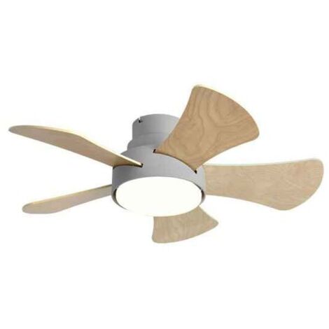 FABRILAMP Ventilador 25w Dc Gris Gregario 5 Aspas Rev. Blanca/haya 6 Vel.3000-4000-6000k 82D Remoto,memoria y Temporizador
