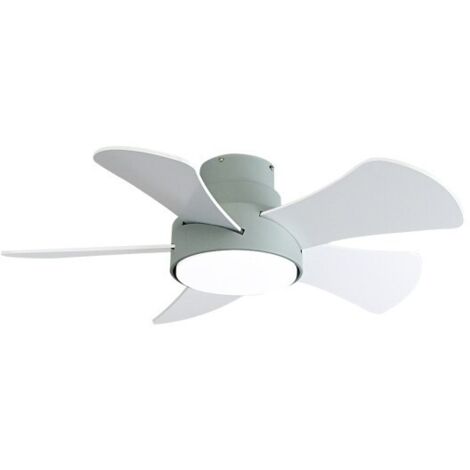 FABRILAMP Ventilador 25w Dc Verde Gregario 5 Aspas Rev. Blanca/haya 6 Vel. 3000-4000-6000k 82D Remoto,memoria y Temporizador