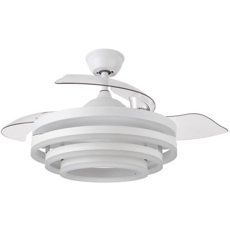 FABRILAMP Ventilador 72w Dc Kai Blanco 3 Aspas Transp. 6 Vel. 3 Colores 43/58x50/107 C/remoto,memoria Y temp. 6120lm