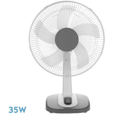 FABRILAMP VENTILADOR SOBREMESA AROOYO  BLANCO/GRIS 40W 5 ASPAS