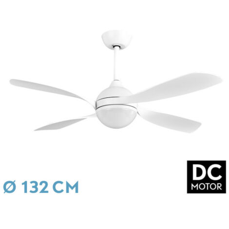 FABRILAMP Ventilateur Dc Livorno 30w 3250lm White 132d 4steps 3000k,4500k,6000k, Remote+ Timer+ Memory