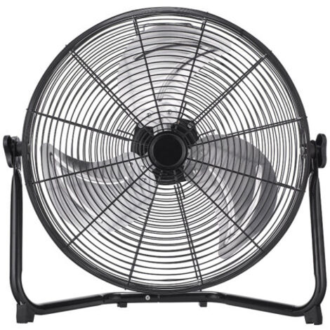 Fabrilamp – Ventilateur industriel Midas 100W – 3 vitesses réglables – Métal noir et chrome – Dimensions 51x55x22 cm