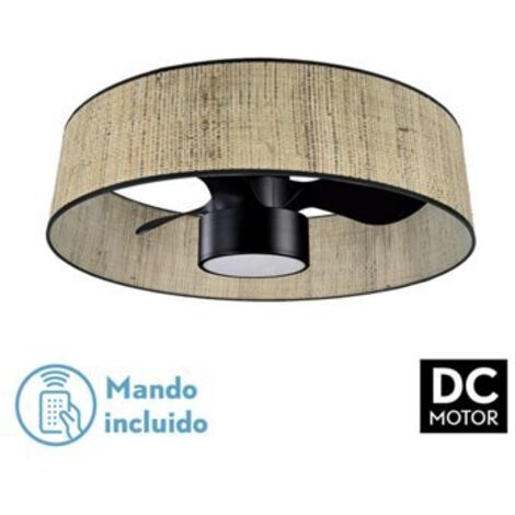 FABRILAMP Ventilator Dc 24w Natasha Cañizo/schwarz 70d 3 Flügel 6vel. 2390lm 3 Farben Fernbedienung, Speicher, Timer