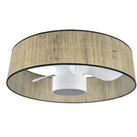 FABRILAMP Ventilator Dc 24w Natasha Cañizo/weiß 70d 3 Flügel 6vel. 2390lm 3 Farben Fernbedienung, Speicher, Zeitschaltuhr