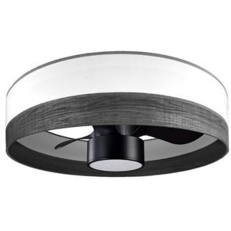 FABRILAMP Ventilator Dc 24w Olga Weiß/mad.schwarz-schwarz 3 Flügel 6 Vel. 2390lm 3 Farben, Fernbedienung,Speicher,Timer 70d