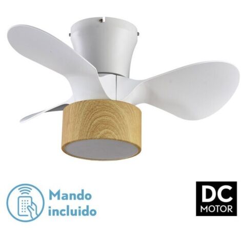FABRILAMP Ventilatore DC 24w Kos Bianco/Faggio 3 Lame 60d 6 Vel. 2390lm 3000-4500-6000k con telecomando, memoria e timer
