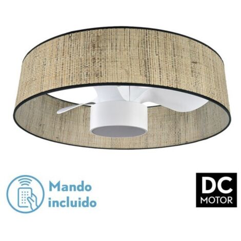 FABRILAMP Ventilatore Dc 24w Natasha Cañizo/bianco 70d 3 Lame 6vel. 2390lm 3 colori Telecomando, memoria, timer