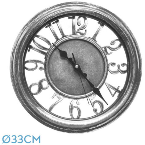 FABRILAMP Wanduhr De Limbo Schwarz/Silber 33d MOV.Continuo