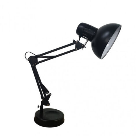 FABRILAMPE 140371009  Bewegliche Schreibtischlampe Rutil 1xe27 Mattschwarz 57x39x15 cm