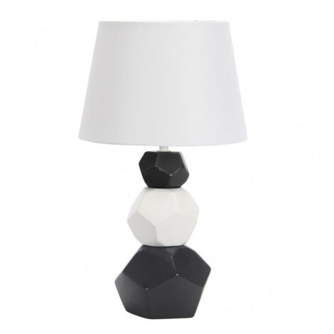 FABRILAMPE 160571026  Ceramica Foz 1xe27 Tischlampe Blanc/neg Pant Blanca 41x24x24 cm