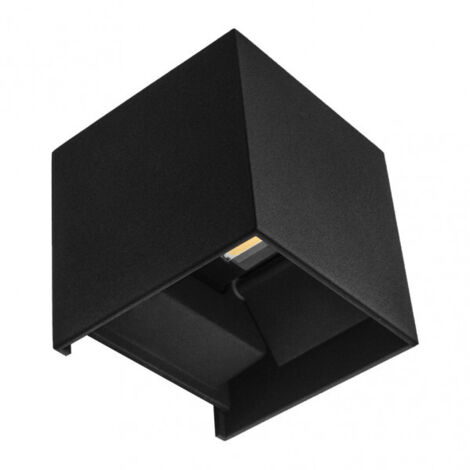 FABRILAMPE 170362209 Bewerben Wall Sweeper 10W 6000K Schwarz Segment IP65 10x10x10cm Aluminium 800lm Einstellbar