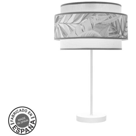 FABRILAMPFABRILAMP Lampe de Tischlampe Alto Camerun 1xe27 Weiß/Grau 30d