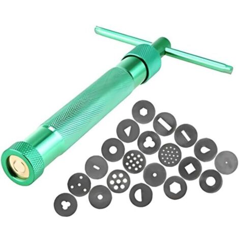 Fabriqué avec Un Pistolet à Argile en Acier Inoxydable, pour extrudeuse de Fondant, Artisanat, Belle Apparence, extrudeuse de pâte à Sucre en Acier Inoxydable, Vert