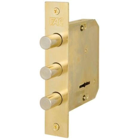FAC CERRADURA 480B 43 EMBUTIR MADERA 3 BULONES DORADA