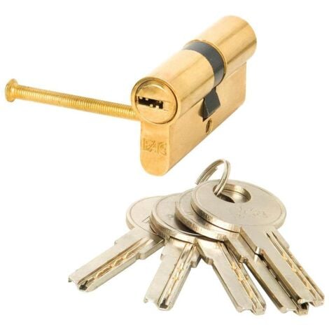 FAC cilindro fac seguridad 71-p 35x35 latondao 15,0 mm. , Cilindro Fac seguridad 71-p 35x35.- Latonado.- Leva 15 mm.- Cilindro de seguridad.- Articulo tambi