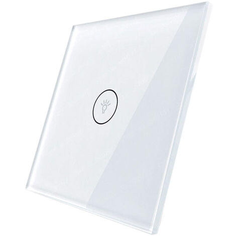 Façade 1x verre blanc, 1 bouton