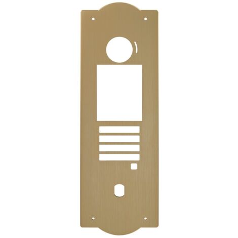 Façade aluminium chapeau de gendarme anodisé champagne pour platine GTDMBLVN - AIPHONE 200292