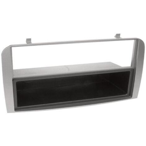 Facade autoradio 1DIN compatible avec Alfa Romeo 147 ap05 - argent clair - Vide poche
